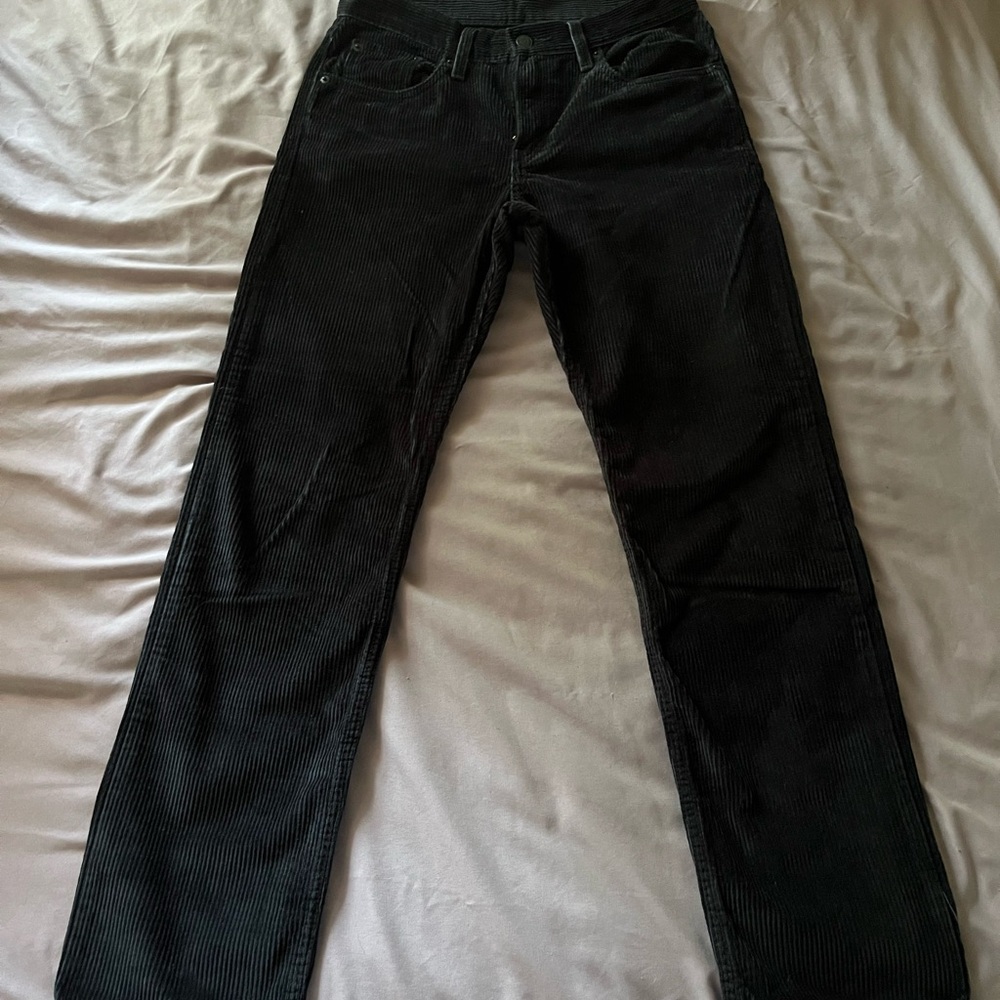 Levi's Women's Black Corduroy Straight Leg Pants